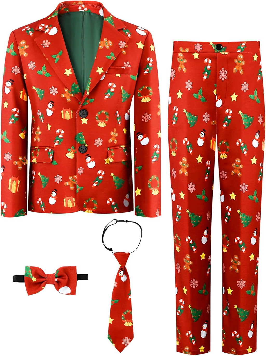 Kids Christmas Suits for Boys 4 Piece Including Jacket