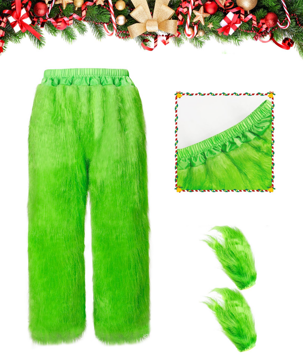 Santa Claus Costume for Men Women Adult - 9pc